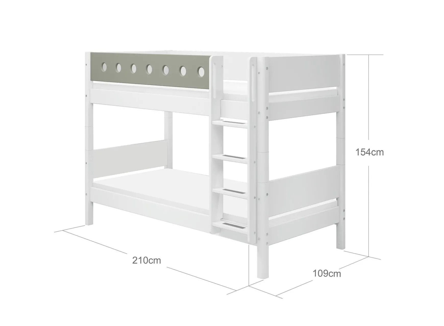 FLEXA Køjeseng Hvid/naturgrøn Discount