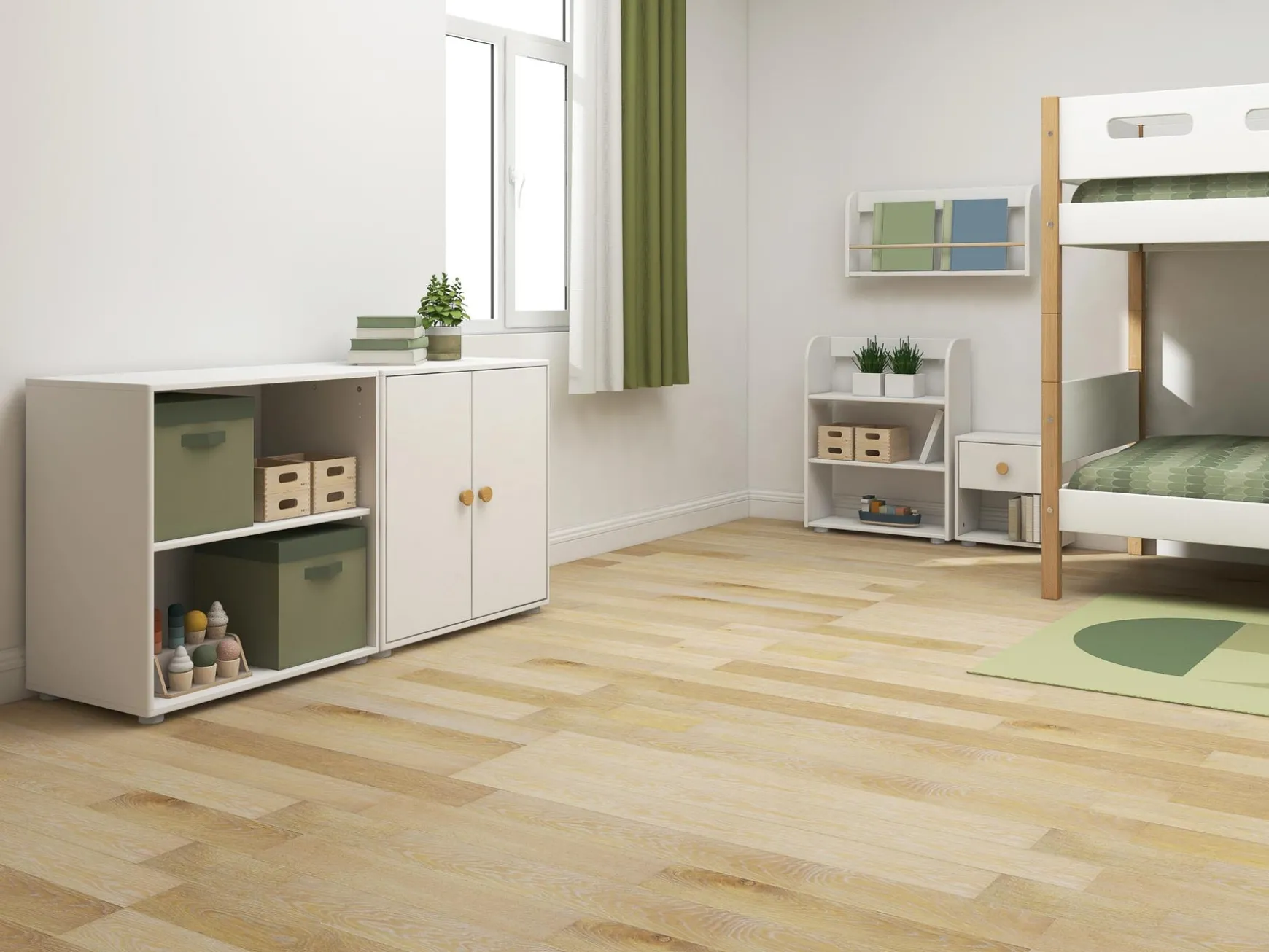 FLEXA Kommode, 1 skuffe White/oak Cheap